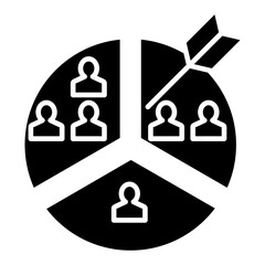 Market Segmentation Glyph Icon