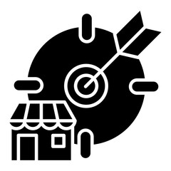 Target Market Glyph Icon