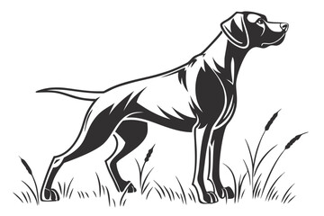 Elegant Dog Silhouette – Isolated Vector Design

