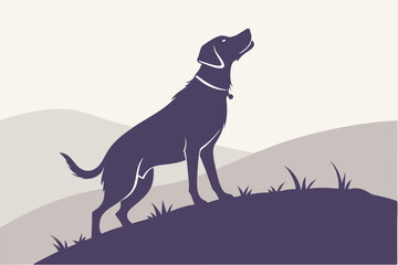 Loyal Companion – Dog Silhouette Vector Art

