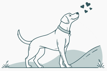 Loyal Companion – Dog Silhouette Vector Art
