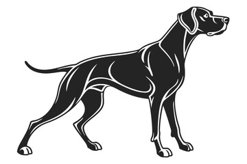 Black Dog Silhouette – Minimalist Pet Design
