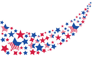 Obraz premium Patriotic American Flag Border with Stars – 4th of July Celebration Banner Design 