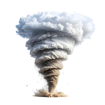 Powerful Whirlwind Storm Cloud Formation Captured in Dramatic Scene