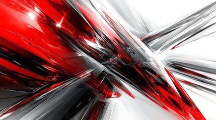 Abstract Red and Grey Glossy Fractal Design Dynamic Lines High Resolution Background Image