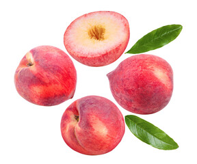 Pink Peach isolated on transparent png (Image from camera)