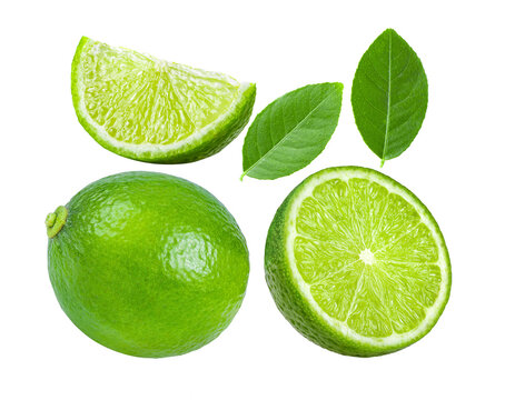 Fresh lime Isolated on transparent png (Image from camera)