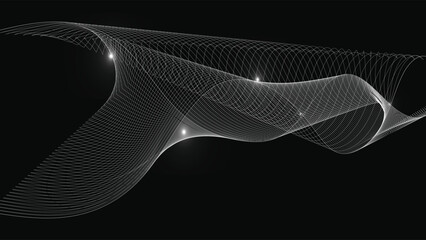 Hi-Tech gradient wave abstract background