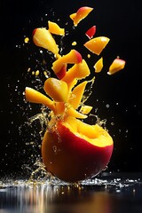 Exploding Mango with Juicy Splash. (2)