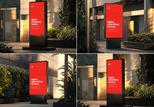 Digital Screen Advertising Mockup