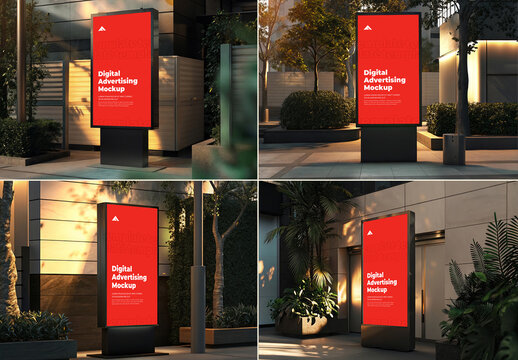 Digital Screen Advertising Mockup