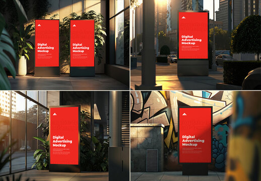 Digital Screen Advertising Mockup