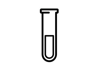 A Black And White Icon Of A Test Tube,