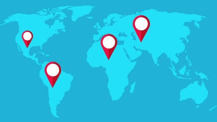 map, digital map, map pin, gps map location, pin location, location pin showing location points, Geolocation marker on the city map, footage, 4k footage, slow motion, animation, 4k, short video - Powered by Adobe