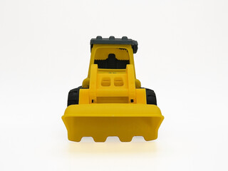 Photo of contruction vehicle toy (front loader). Can be used for t-shirt print, kids wear fashion design,