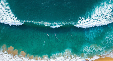 Scenic drone view of yachts and boats anchored in a shallow blue lagoon near a tropical island. Perfect for marine tourism, ocean leisure, and summer escape visuals.
