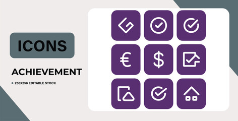 Finance and Business Icons in a Grid