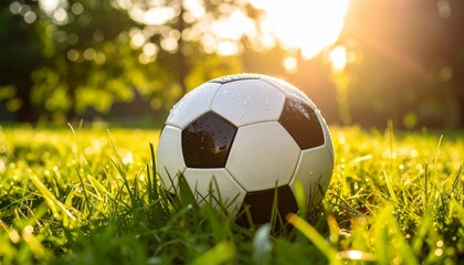 Morning Dew on Soccer Ball A Fresh Start