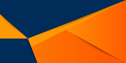 Abstract geometric dark blue and orange square theme overlap background for graphic design.