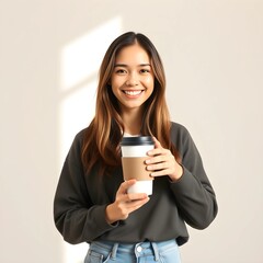 young woman drinking coffee