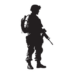 Male army soldier silhouette