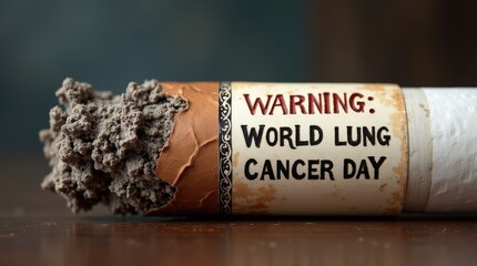 World lung cancer day awareness campaign global social issue indoor close-up health education, World Lung Cancer Day