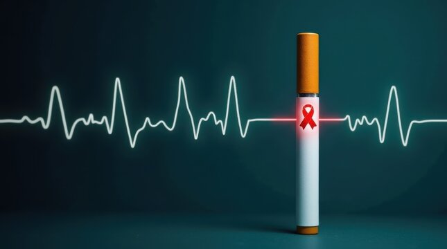 Promoting health awareness through vaping campaign urban setting digital graphic modern environment conceptual viewpoint, World Lung Cancer Day