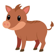 Fototapeta premium Warthog on white background