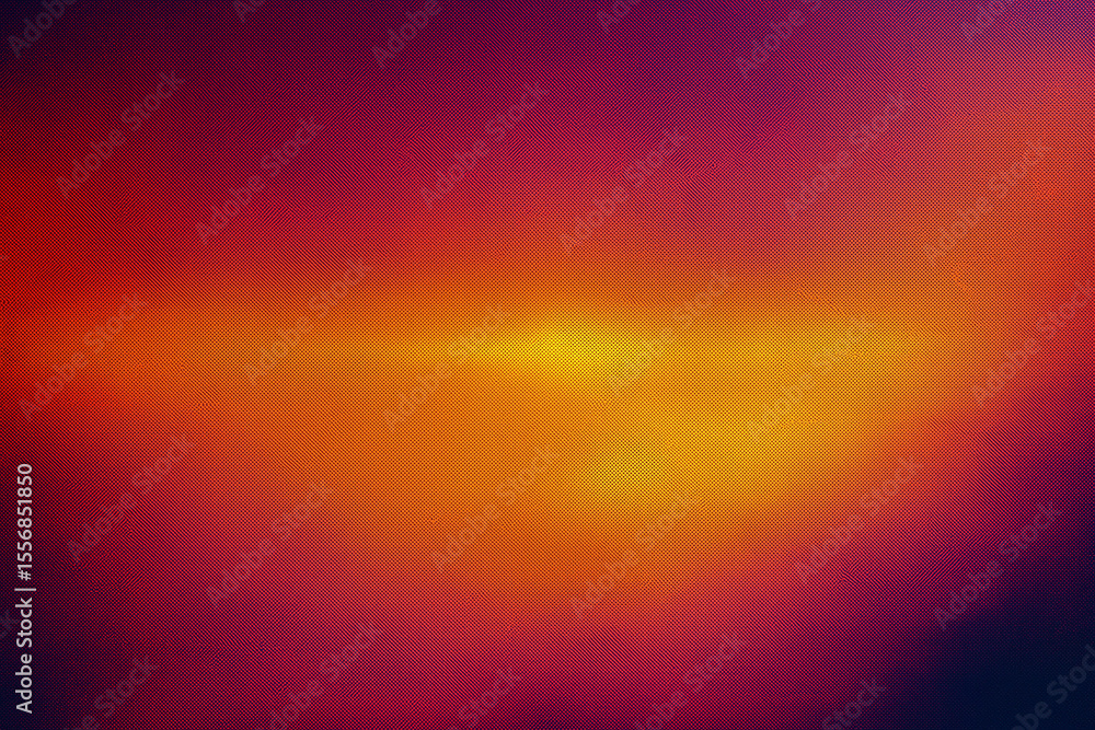 Poster vibrant sunset gradient with halftone dot pattern and soft glow