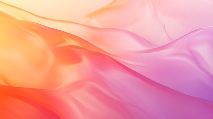 Obraz premium Abstract Silk Waves with Orange Pink.