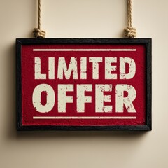 Limited Offer Sign Hanging on Rope