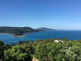 view of the sea and mountains