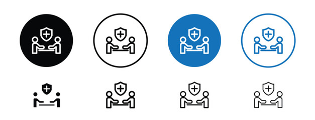 set of colored pixel perfect Consultation icon 1 unexanded, 1 silhouette. Consultation icon symbolizing professional advice and guidance.