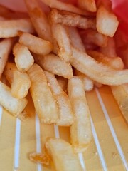 french fries on a white background
