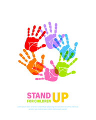 Fototapeta premium Raise a voice for children's advocacy This design can be used for children rights and child abuse prevention.
