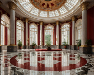 Obraz premium Grand Rotunda Interior With Ornate Dome classical