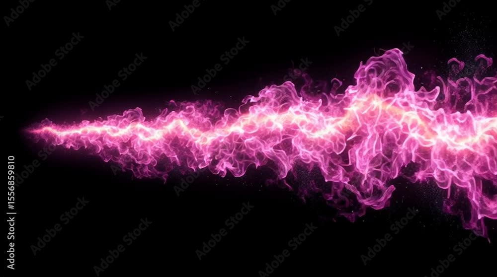 Poster magenta fire stream glowing with smooth surreal light and dynamic energy flow in abstract design fea