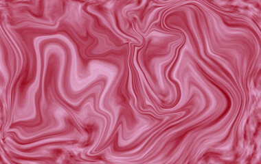 Abstract Liquid marble fluid backgroundm red and white colors waves background