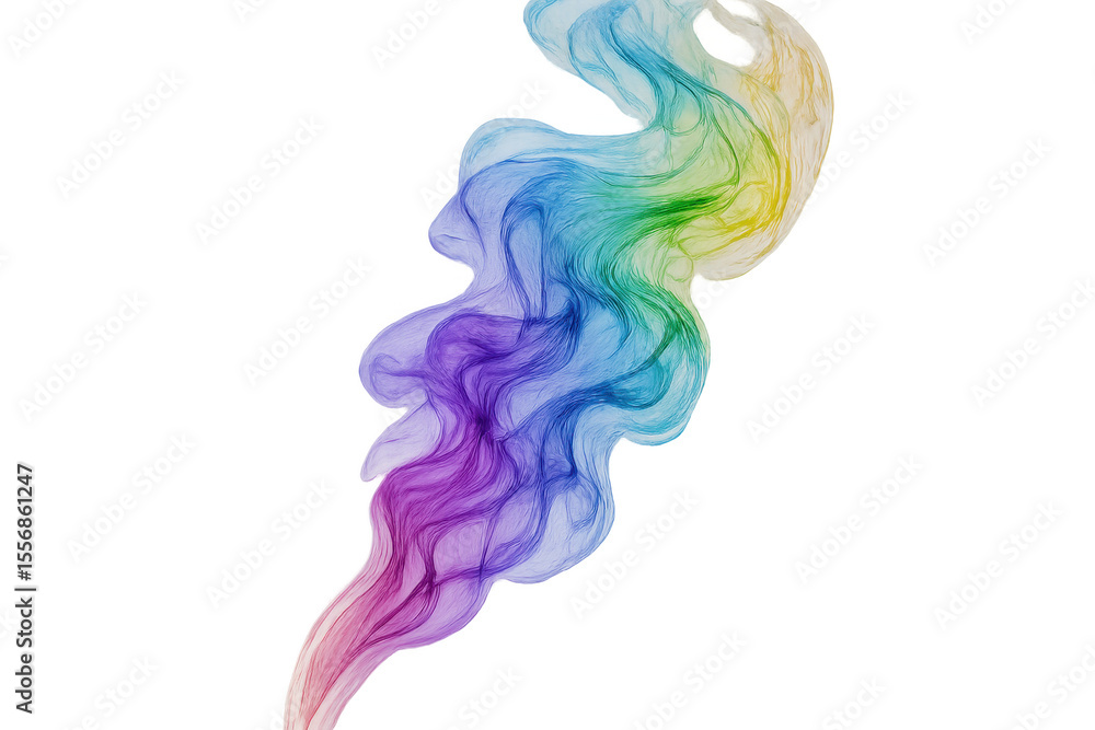 Poster vibrant smoke curling into dynamic patterns, creating ethereal visual energy with graceful, swirling