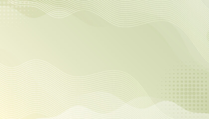 Dynamic Green Abstract Background with Waves and Dots