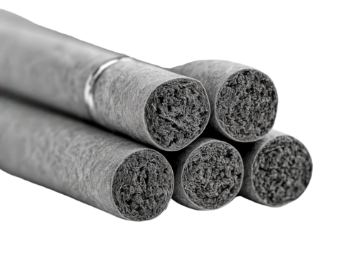 Close-Up View of Rolled Charcoal Sticks for Art and Craft Projects, Ideal for Drawing, Sketching, and Creative Expressions with Fine Texture and Detail