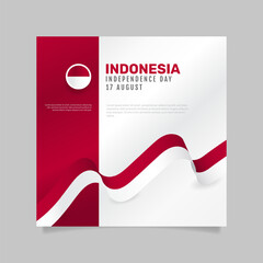 Happy indonesia independence day banner