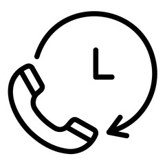 time call Line Icon