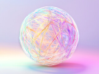 Fototapeta premium Pastel Fiber Sphere