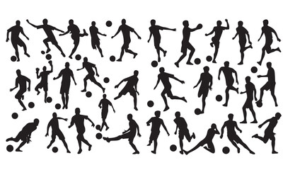 Soccer players running after the ball