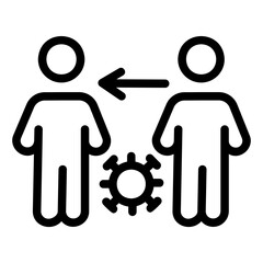 virus transmission Line Icon