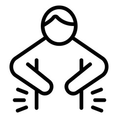abdominal pain Line Icon