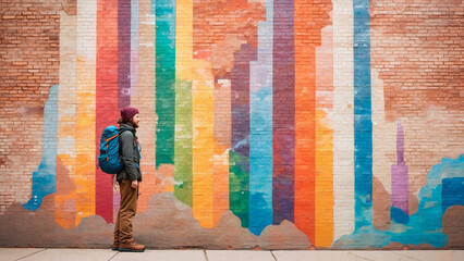 young man with graffiti