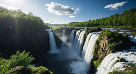 Fototapeta premium waterfall in the forest