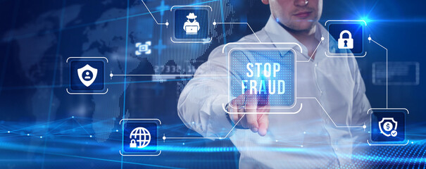 Fraud Alert Caution Defend Guard Notify Protect Concept.